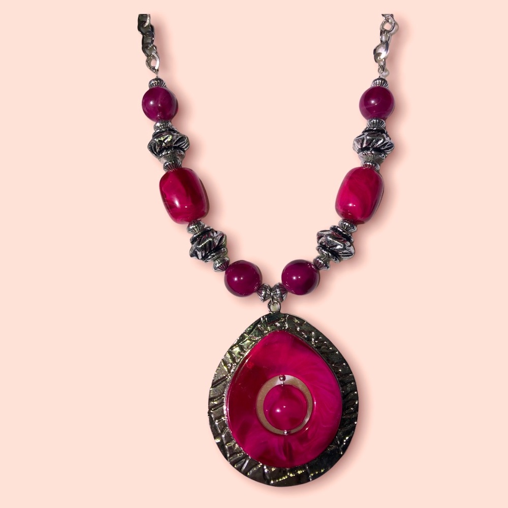 Magenta Necklace Statement piece